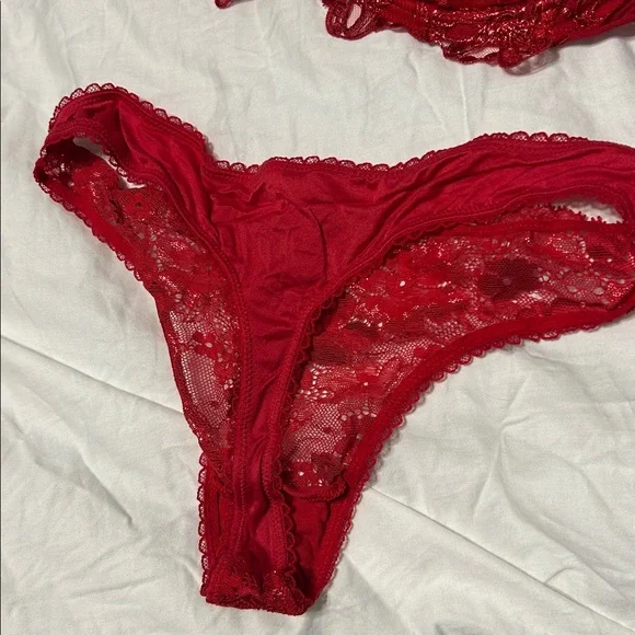 Victoria’s Secret Wicked Unlined Bow Embroidery Balconette Bra and Panty Set 36C - Picture 8 of 16